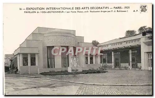 Cartes postales Exposition internationale des arts decoratlfs Paris 1925 Pavillon du collectionneur