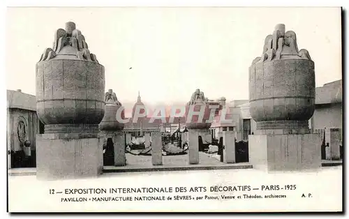 Ansichtskarte AK Exposition internationale des arts decoratlfs Paris 1925 Pavillon manufacture de Sevres