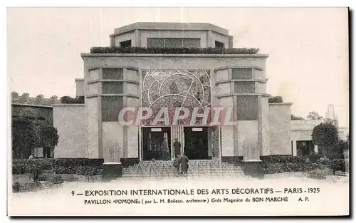 Cartes postales Exposition internationale des arts decoratlfs Paris 1925 Pavillon pomone