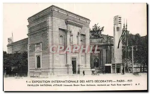 Ansichtskarte AK Exposition internationale des arts decoratlfs Paris 1925 Pavillon national d italie