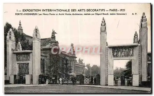 Ansichtskarte AK Exposition internationale des arts decoratlfs Paris 1925 Porte d honneur