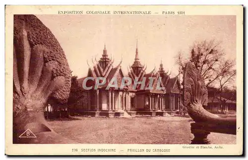 Ansichtskarte AK Paris Exposition coloniale internationale 1931 Section Indochine Pavillon du Cambodge