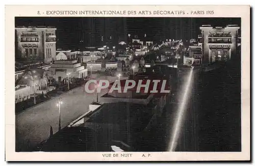 Cartes postales Paris Exposition des Arts decoratifs Paris 1925 Vue de nuit