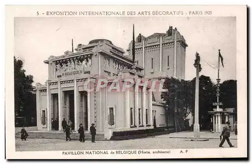 Cartes postales Paris Exposition des Arts decoratifs Paris 1925 Pavillon national de Belgique