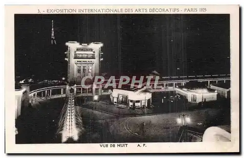 Cartes postales Paris Exposition des Arts decoratifs Paris 1925 Vue de nuit