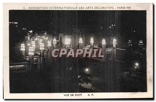 Cartes postales Paris Exposition des Arts decoratifs Paris 1925 Vue de nuit