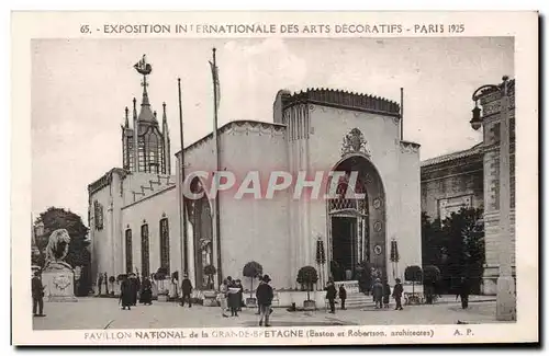 Cartes postales Paris Exposition des Arts decoratifs Paris 1925 Pavillon national de la Grande Bretagne