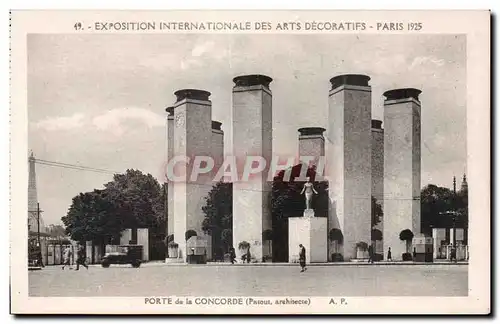 Cartes postales Paris Exposition des Arts decoratifs Paris 1925 Porte de la Concorde (Patout)