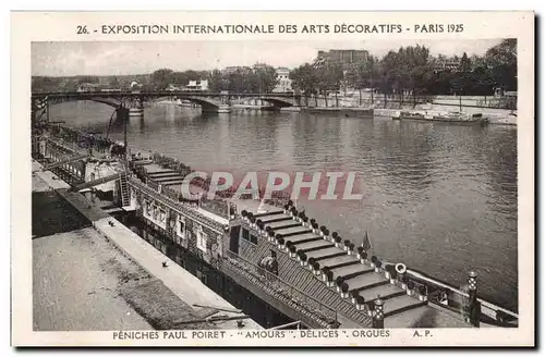 Ansichtskarte AK Paris Exposition des Arts decoratifs Paris 1925 Peniches Paul Poiret Amours Delices orgues