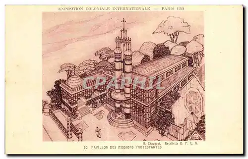 Cartes postales Exposition coloniale internationale Paris 1931 Pavillon des Missions protestantes