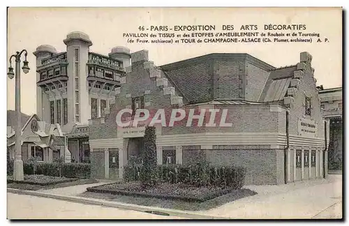 Cartes postales Exposition internationale des Arts decoratifs Paris 1925 Pavillon des tissus et des etoffes d am