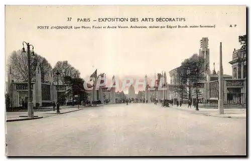 Cartes postales Exposition internationale des Arts decoratifs Paris 1925 Porte d honneur