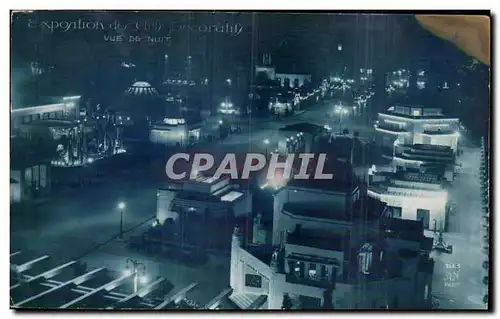 Cartes postales Exposition des Arts Decoratifs Paris Vue de nuit