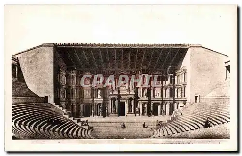 Cartes postales Orange La scene et les gradins du theatre antique