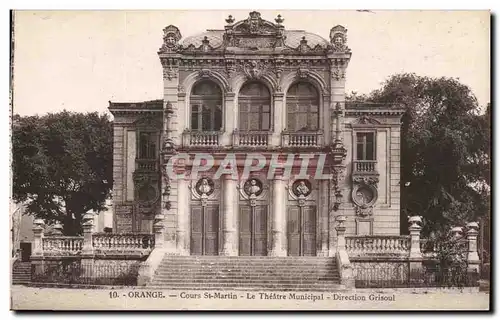 Cartes postales Orange Cours St Martin le theatre municipal Direction Grisoul