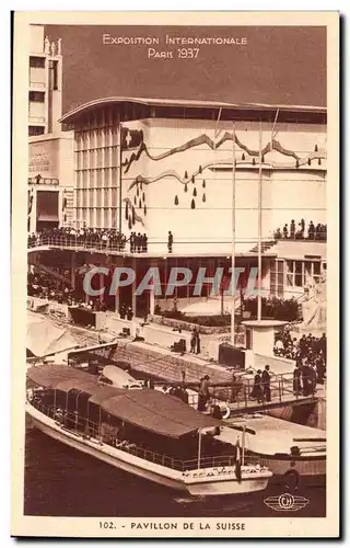 Cartes postales Exposition internationale Paris 1937 Pavillon de la Suisse