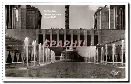 Ansichtskarte AK Exposition Internationale Paris 1937 les bassins et fontaines du trocadero