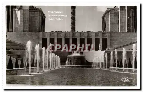 Cartes postales Exposition Internationale Paris 1937 les bassins et fontaines du trocadero