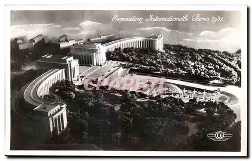 Cartes postales Exposition Internationale Paris 1937 le palais du trocadero et les bassins