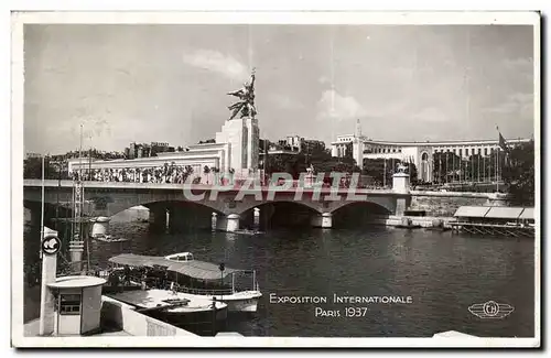 Ansichtskarte AK Exposition Internationale Paris 1937 vue d ensemble prise du pavillon de la belgique