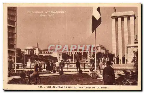 Cartes postales Exposition Internationale Paris 1937 vue generale prise du pavillon de la suisse