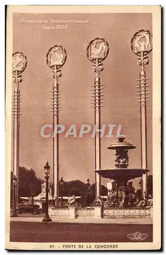 Cartes postales Exposition Internationale Paris 1937 porte de la concorde