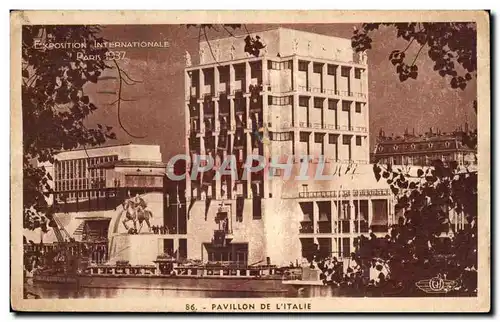 Cartes postales Exposition Internationale Paris 1937 Pavillon de l Italie