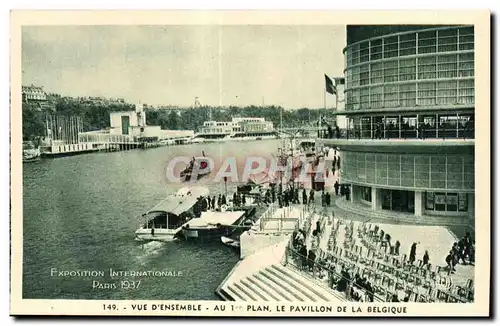 Ansichtskarte AK Exposition Internationale Paris 1937 Vue d Ensemble au les plan le Pavillon de la Belgique