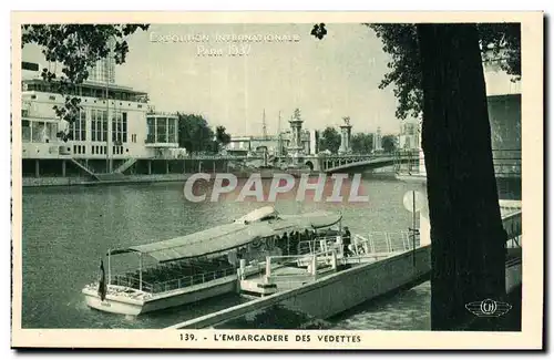 Cartes postales Exposition Internationale Paris 1937 l Embarcadere des vedettes