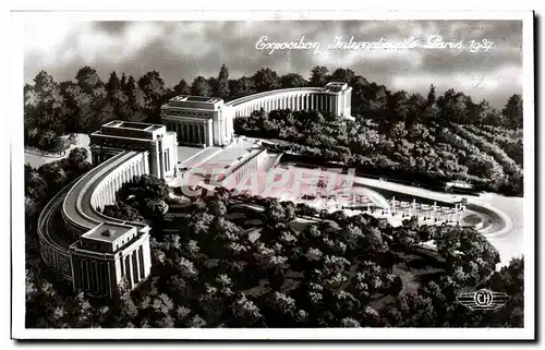 Cartes postales Exposition Internationale Paris 1937 Le Palais du trocadero et les bassins