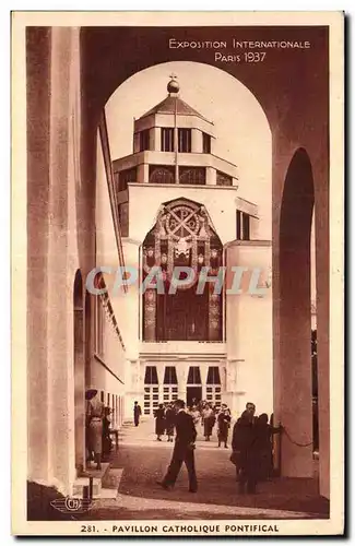 Cartes postales Exposition internationale Paris 1937 Pavillon catholique pontifical