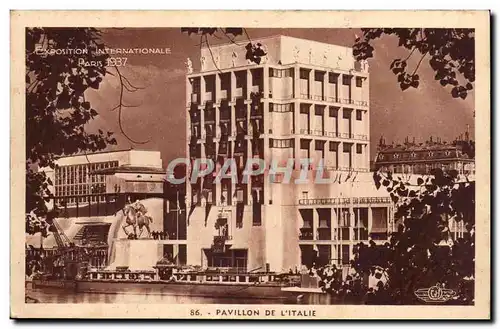 Cartes postales Exposition internationale Paris 1937 Le Pavillon de l italie