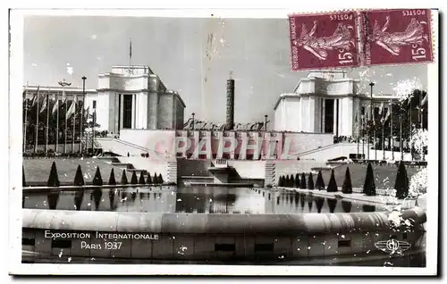 Cartes postales Exposition internationale Paris 1937 Les Les bassins du trocadero