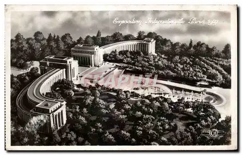 Ansichtskarte AK Exposition internationale Paris 1937 Le palais du trocadero et les Bassins