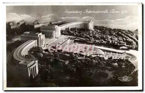 Cartes postales Exposition internationale Paris 1937 Le palais du trocadero et les Bassins