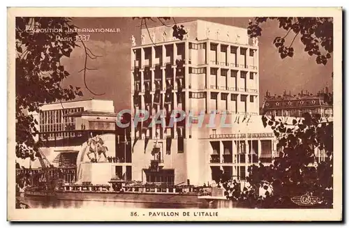 Cartes postales Exposition internationale Paris 1937 Pavillon de l Italie