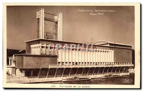 Cartes postales Exposition intenationale Paris 1937 Pavillon de la radio