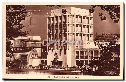 Cartes postales Exposition internationale de Paris 1937 Paris PAVILLON DE lI TALIE