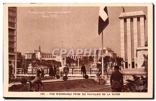 Cartes postales Exposition internationale de Paris 1937 Paris VUE DENSEMBLE PRISE DU PAVILLON DE LA SUISSE