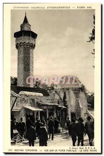 Ansichtskarte AK Paris coloniale internationale PAris 1931 Paris SECTION TUNISIENNE-VUE SUR LA PLACE PUBLIQUE LE