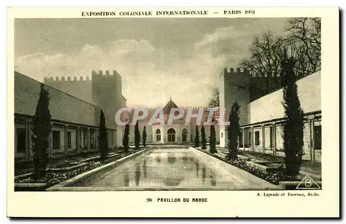 Cartes postales Paris coloniale internationale PAris 1931 Paris PAVILLON DU MAROC