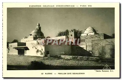 Cartes postales Paris coloniale internationale PAris 1931 Paris ALGERIE-PAVILLON COTE SUD-ALGERIEN