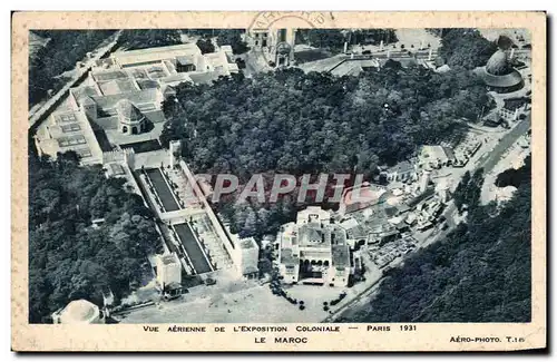 Cartes postales Paris coloniale internationale PAris 1931 Paris VUE AERINNE DE L EXPOSITION COLONIALE-PARIS-LE M