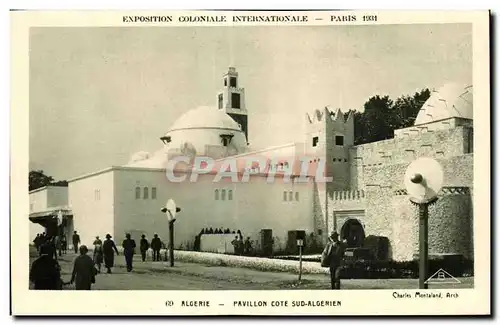 Cartes postales Paris coloniale internationale PAris 1931 Paris ALGERIE -PAVILLON COTE SUD-ALGERIEN