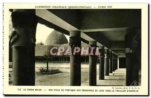 Ansichtskarte AK Paris coloniale internationale 1931 CONGO BELGE VUE PRICE DU PORTIQUE INDUSTRIES DE LUXE PAVILL0