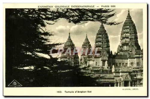 Cartes postales Paris coloniale internationale PAris 1931 Paris Temple d Angkor - Vat