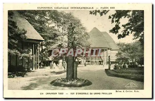 Ansichtskarte AK Exposition coloniale internationale Paris 1931 Cameroun togo vue d ensemble du grand pavillon