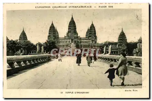 Cartes postales Exposition coloniale internationale Paris 1931 Temple d Angkor vat