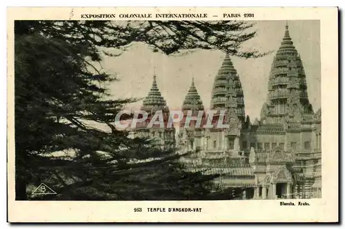 Cartes postales Exposition coloniale internationale Paris 1931 Temple d Angkor vat