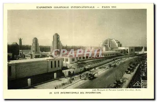 Cartes postales Exposition coloniale internationale Paris 1931 Cite internationle des informations